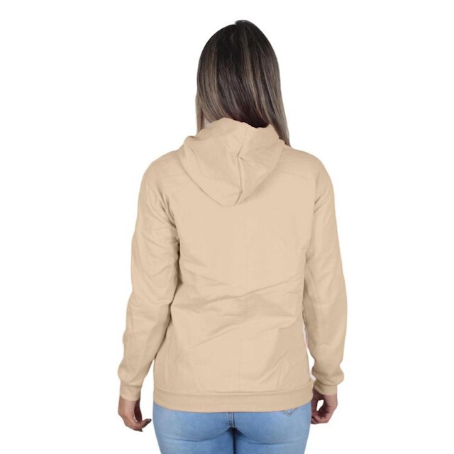 Moletom Feminino Algodão Inverno Bolso Canguru Flanelado