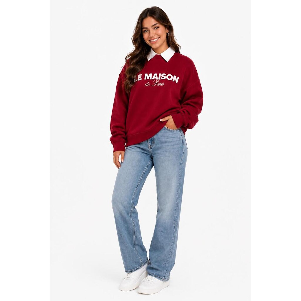 Moletom Feminino D Bell Outlet Fashion Felpudo Gola Dupla Vermelho