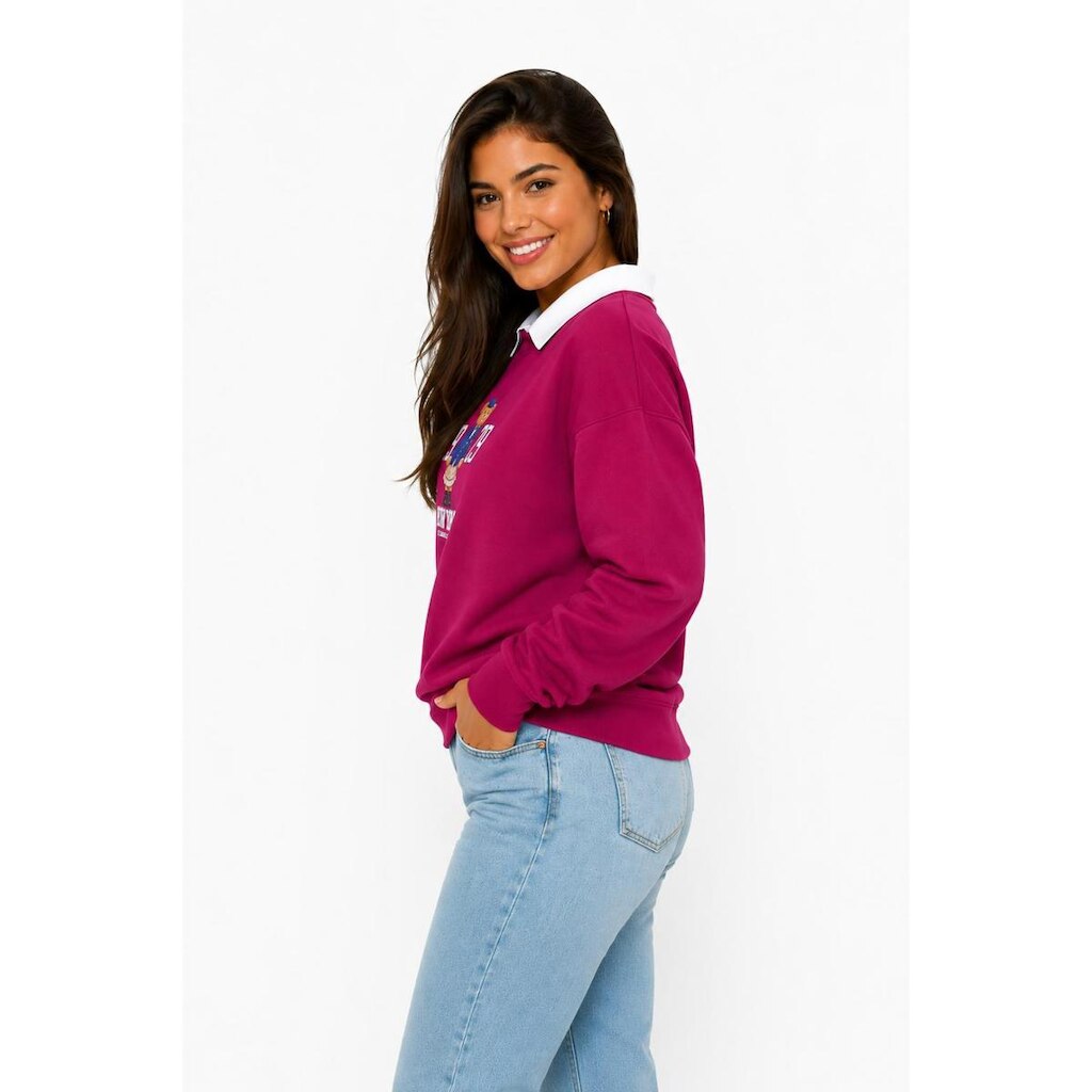Moletom Feminino D Bell Outlet Fashion Urso Rosa