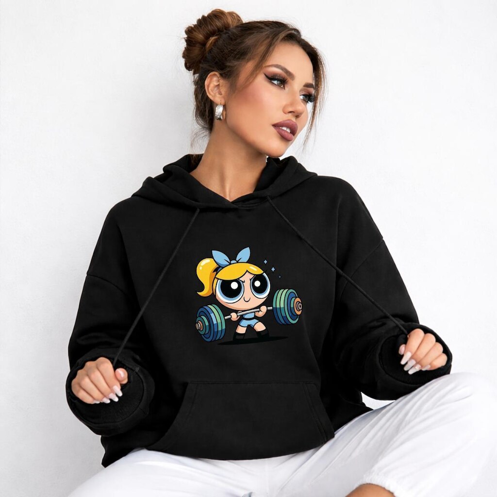 Moletom Feminino Estampa Fofinha Academia Poderosas