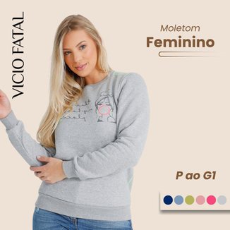 Moletom Feminino Gola Alta Básico Elegante para Inverno Conforto Térmico Premium Trabalho e Lazer
