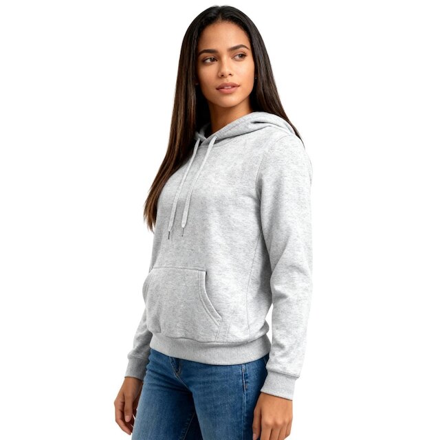 Moletom Feminino Liso Abrigo Blusa Moleton Casaco com Capuz