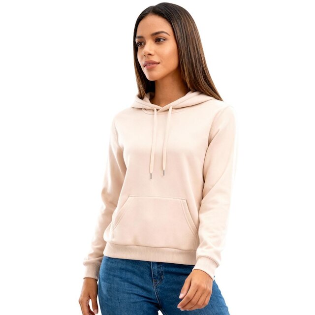Moletom Feminino Liso Abrigo Blusa Moleton Casaco com Capuz