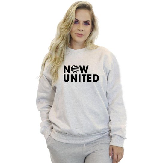 Moletom Feminina Moletons Sem Capuz Moletom Feminino Sem Capuz