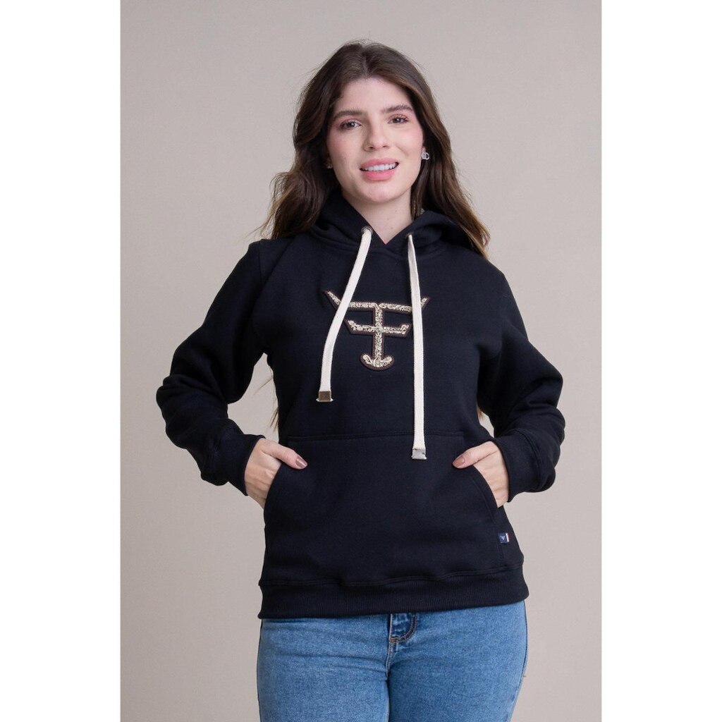 MOLETOM FEMININO TEXAS FARM - ALLIANCE - MTF034 - PRETO