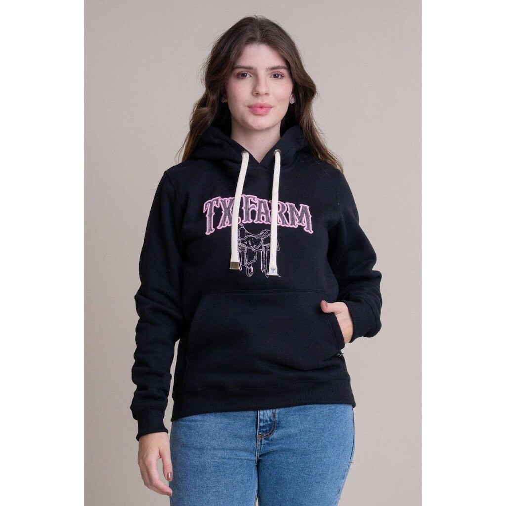 MOLETOM FEMININO TEXAS FARM - ALLIANCE - MTF035 - PRETO