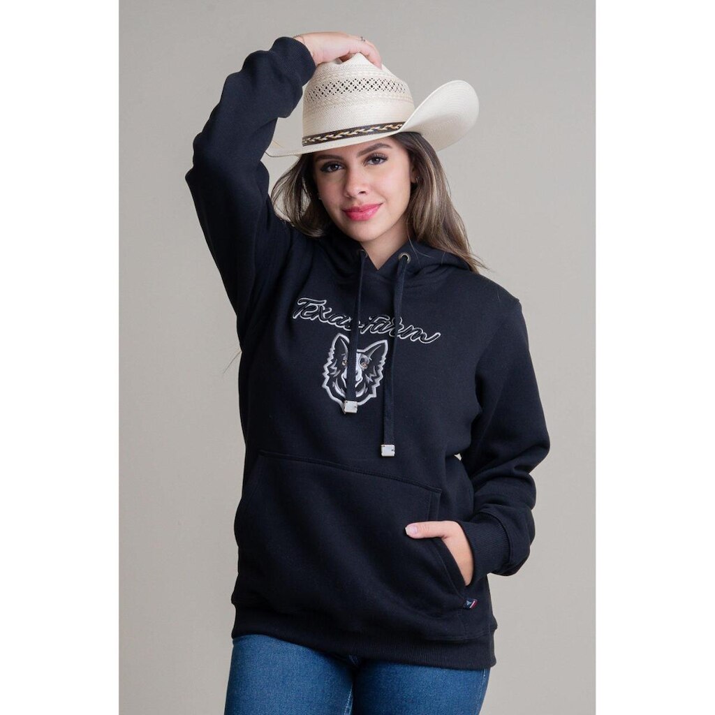 MOLETOM FEMININO TEXAS FARM - MTF036 - PRETO