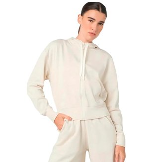 Moletom Fila Com Zíper Canguru Feminino Creme