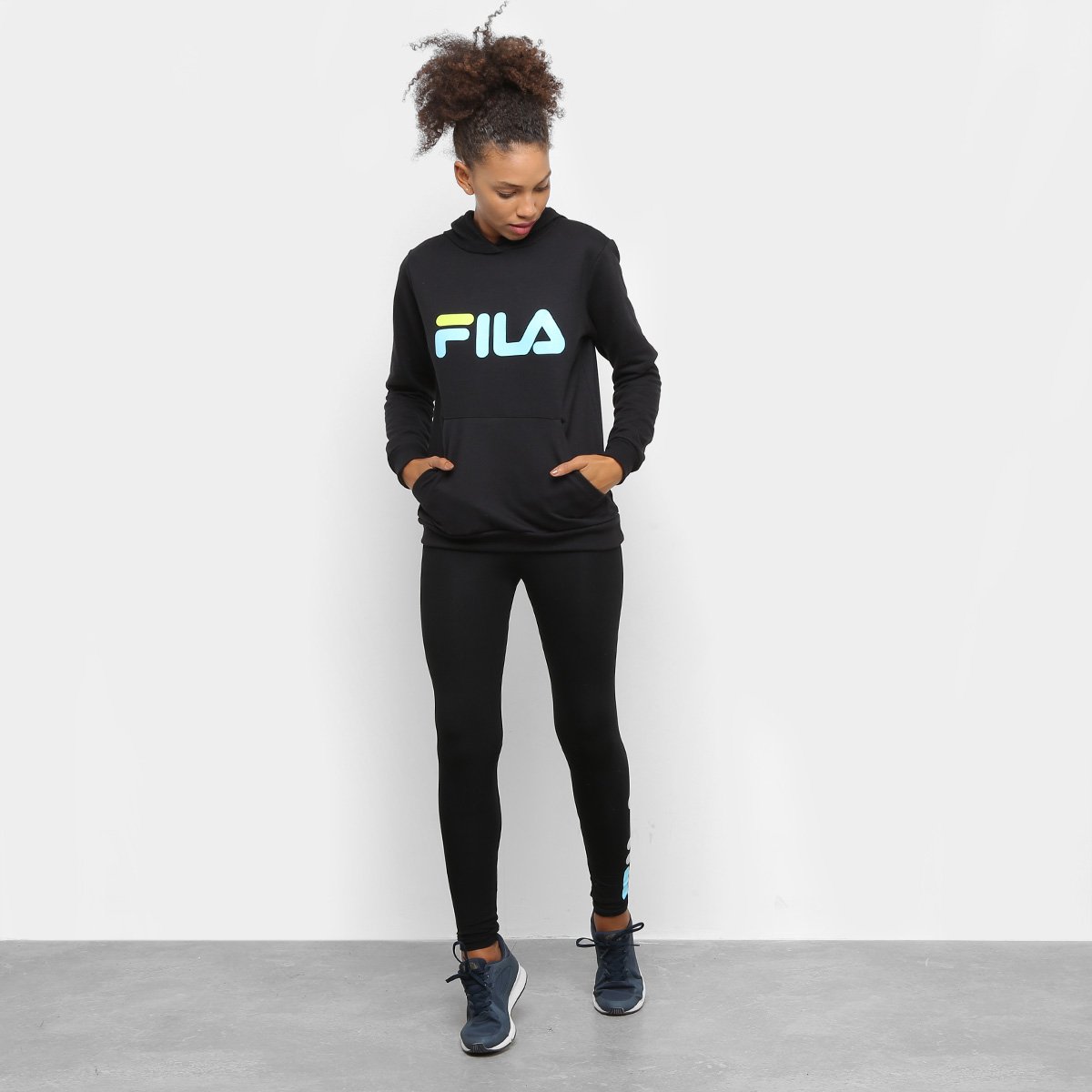 green fila moletom com capuz