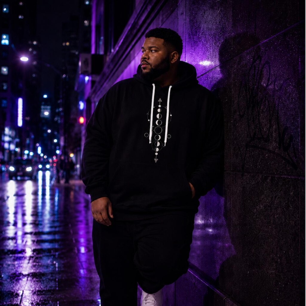 Moletom Flanelado Plus Size Estampado Agasalho Canguru Inverno Fases da Lua