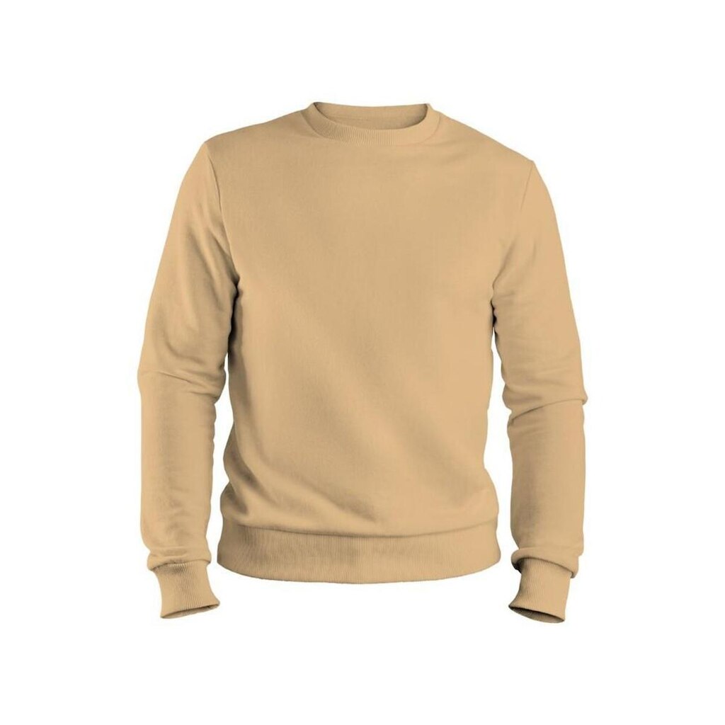 Moletom Gola Careca Unissex Algodão Básico Blusa de Frio Inverno Punho na Manga e na Barra Liso