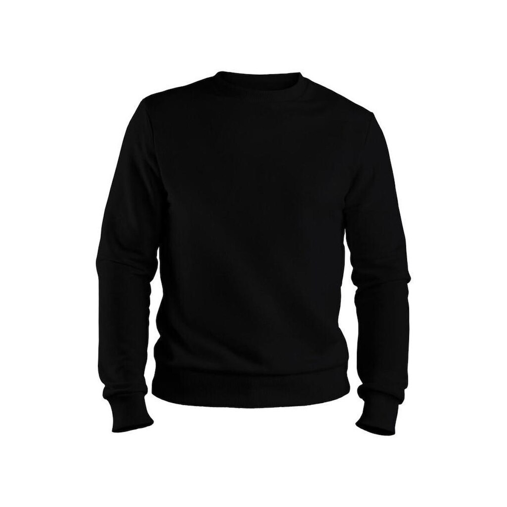 Moletom Gola Careca Unissex Algodão Básico Blusa de Frio Inverno Punho na Manga e na Barra Liso