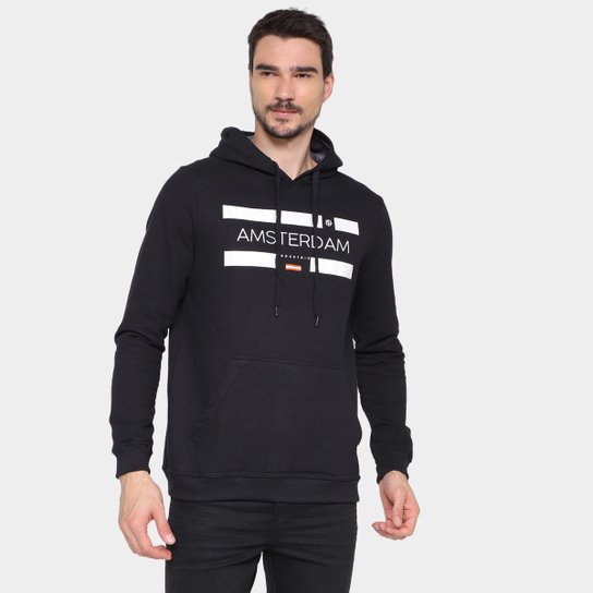Moletom Industrie Amsterdam Capuz Masculino - Preto