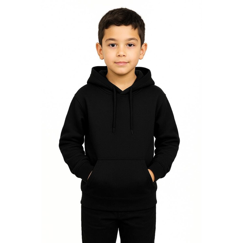 Moletom Infantil Quentinho com Capuz e Bolso Canguru Casaco Casual Escolar