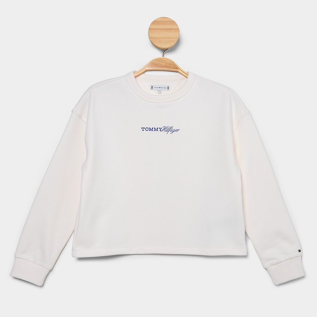Moletom Infantil Tommy Hilfiger Glossy Crew Menina