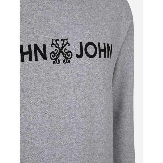 Moletom John John Masculino New Basic Logo Cinza Mescla