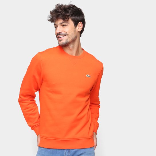 Moletom Lacoste Liso Masculino - Vermelho