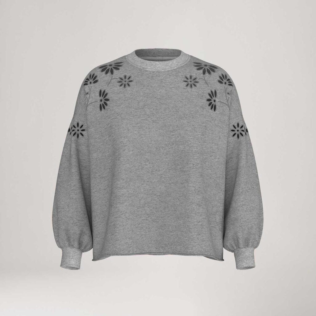 Moletom Levi's Cut Crew Cinza Manga Longa Feminino