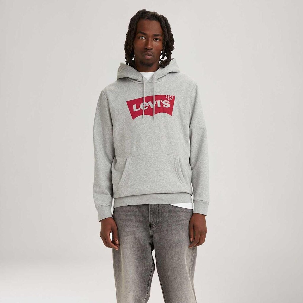 Moletom Levi's Graphic Hoodie Cinza com Capuz Manga Longa Masculino