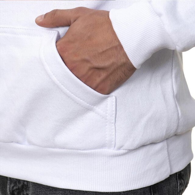 Moletom Masculino Ajustável Estampado Capuz Flanelado Blusa