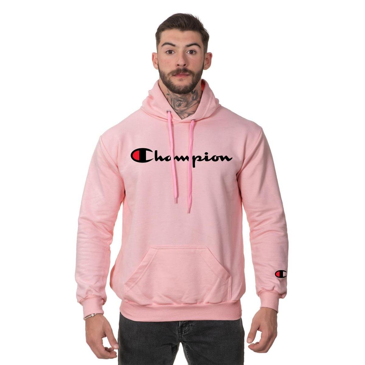 Moletom Masculino Algodão Blusa de Frio Canguru Champion Menor preço em Moletom Masculino Algodão Blusa de Frio Canguru Champion