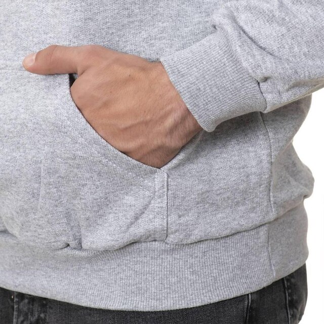 Moletom Masculino Algodão Bolso Canguru Flanelado Casual