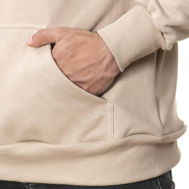 Moletom Masculino Algodão Bolso Canguru Flanelado Inverno