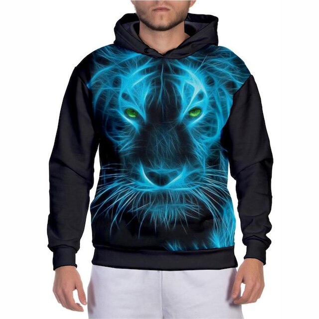 Moletom Masculino Blusa Capuz Bolso Estampado Flanelado
