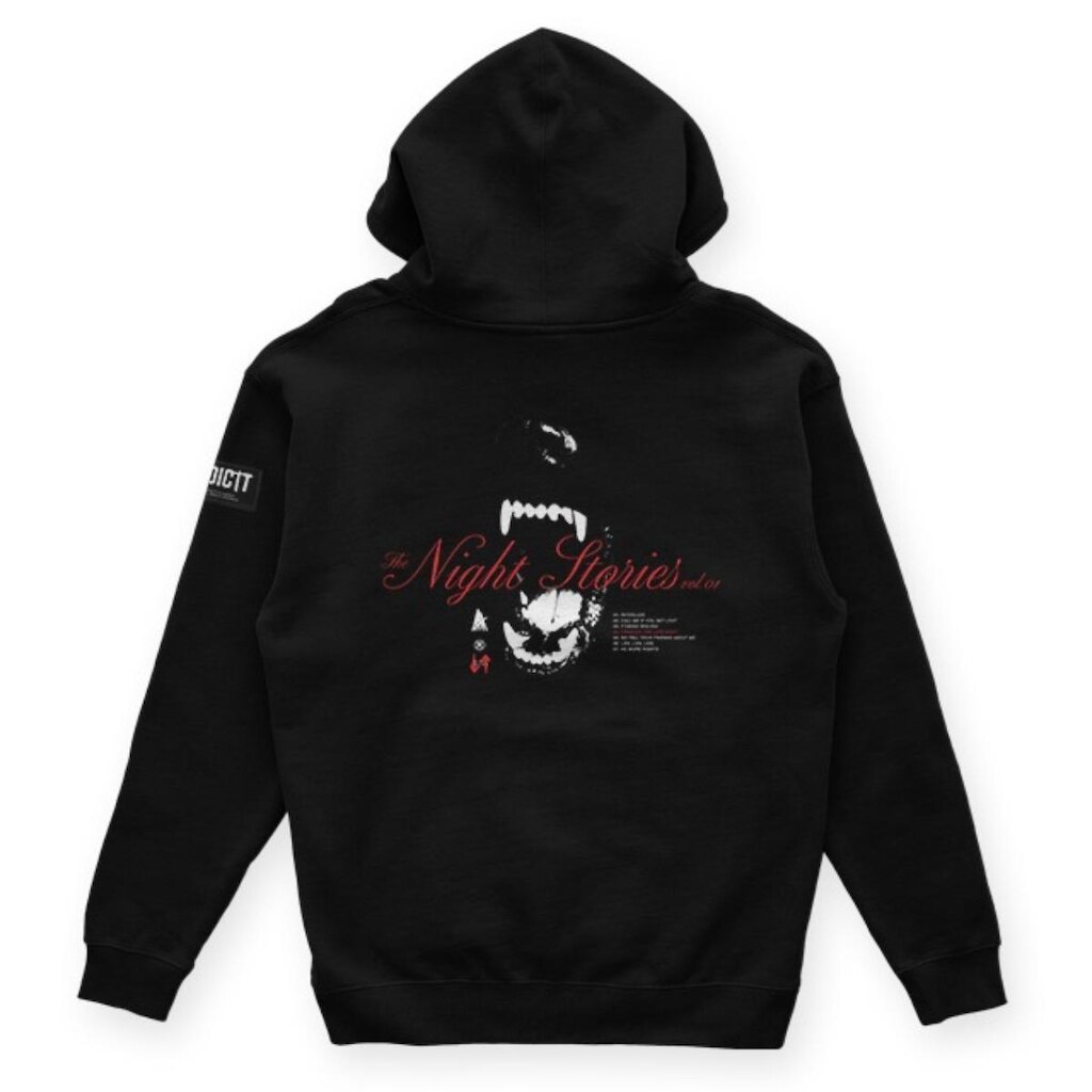 Moletom Masculino Canguru com Capuz Flanelado Estampado Adictt The Night Stories
