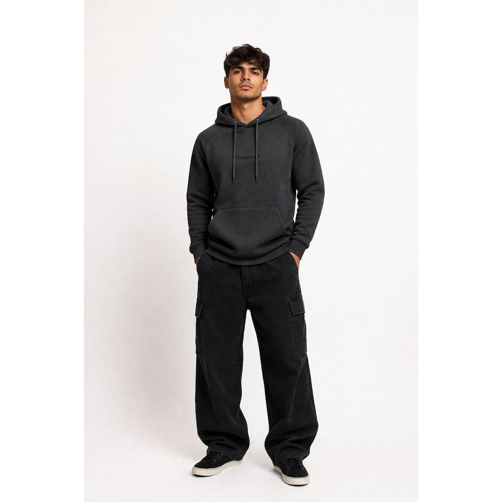 Moletom Masculino D Bell Outlet Fashion Fechado com Bolso Cinza