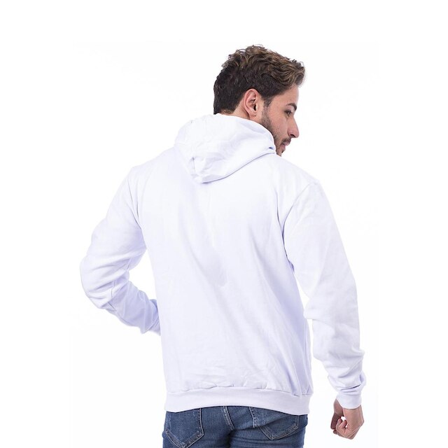 Moletom Masculino Liso Com Bolsos e Capuz Estilo Azul Marinho