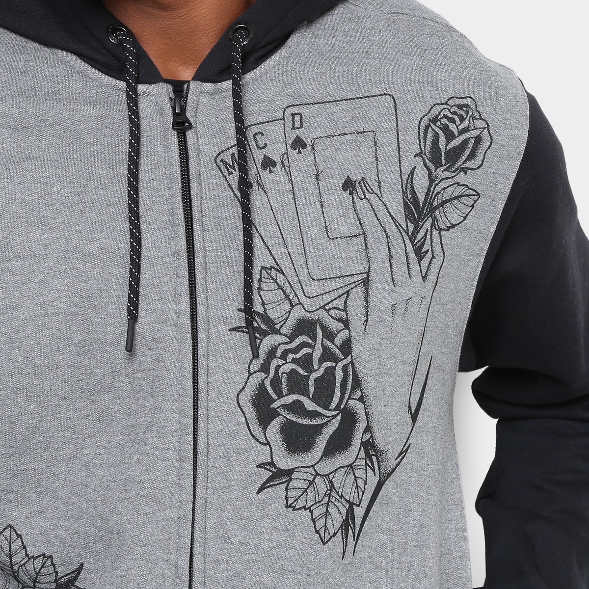 kwd rose moletom com capuz