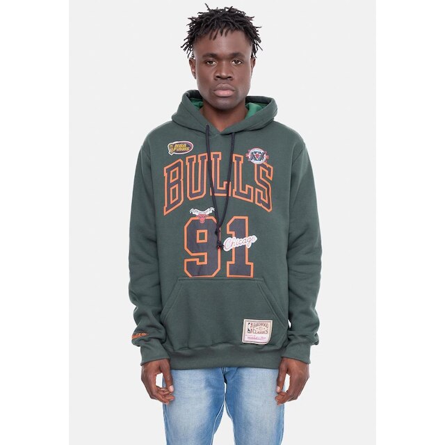 Moletom Mitchell & Ness Canguru Fechado Chicago Bulls Dennis Rodman Masculino