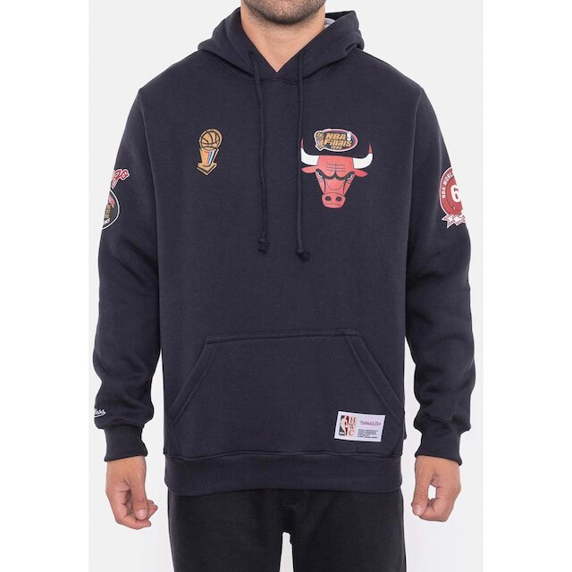 Moletom Mitchell & Ness Canguru Fechado City Patches Masculino