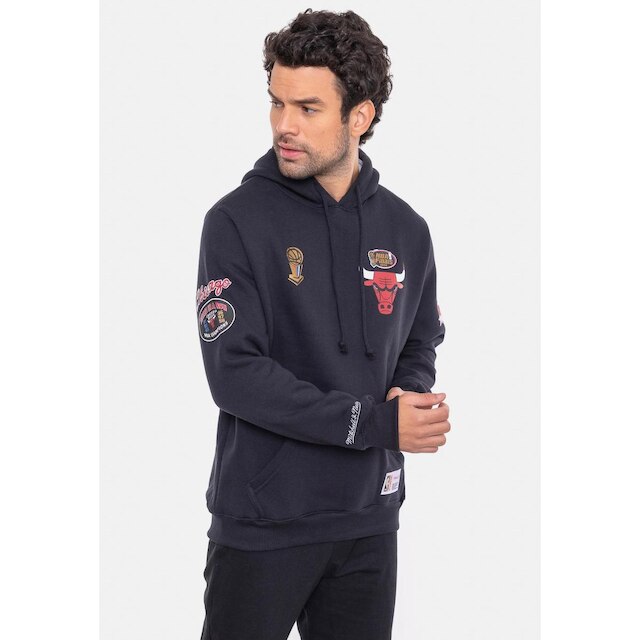 Moletom Mitchell & Ness Canguru Fechado City Patches Masculino