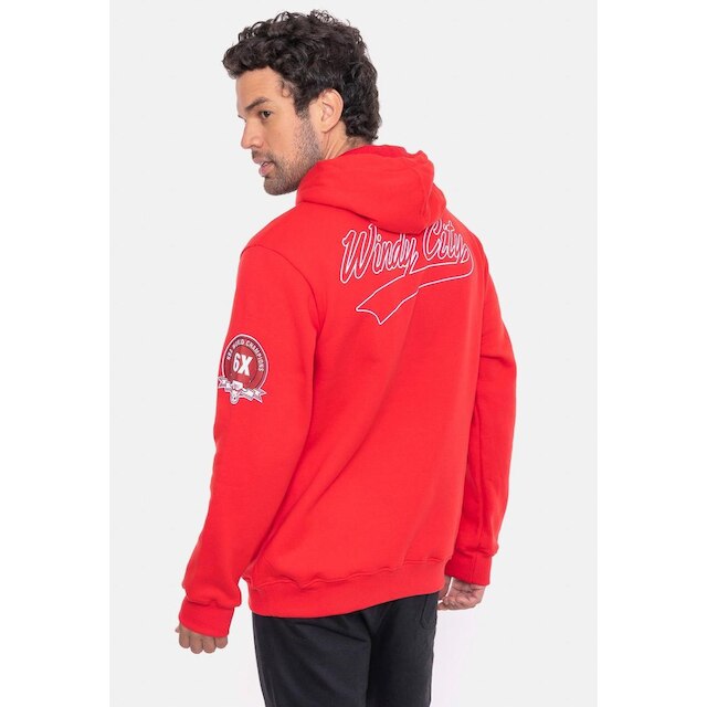 Moletom Mitchell & Ness Canguru Fechado City Patches Masculino