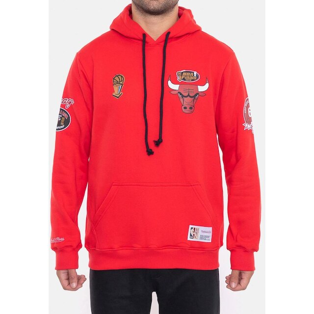 Moletom Mitchell & Ness Canguru Fechado City Patches Masculino