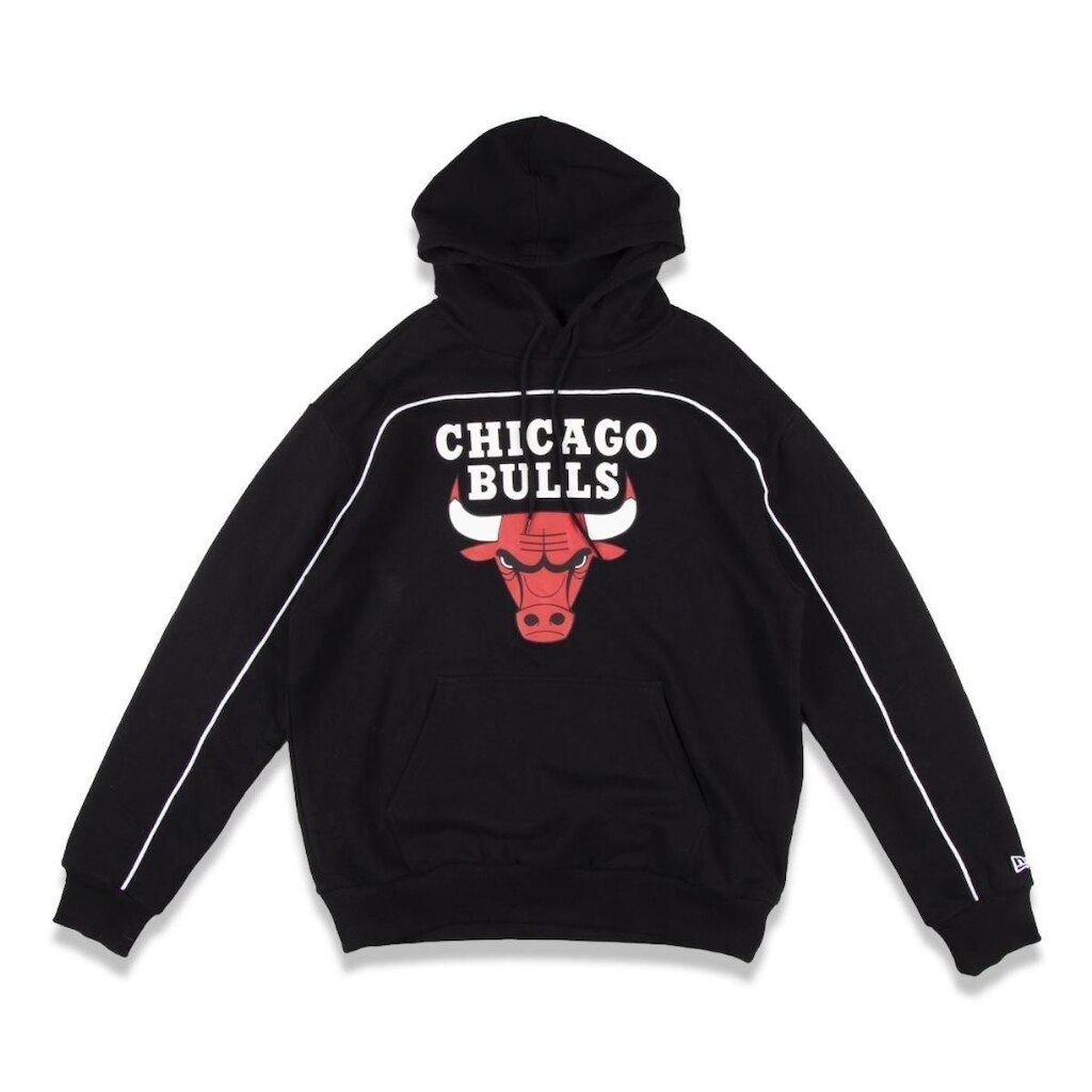 MOLETOM NEW ERA CANGURU FECHADO CHICAGO BULLS NBA PRETO