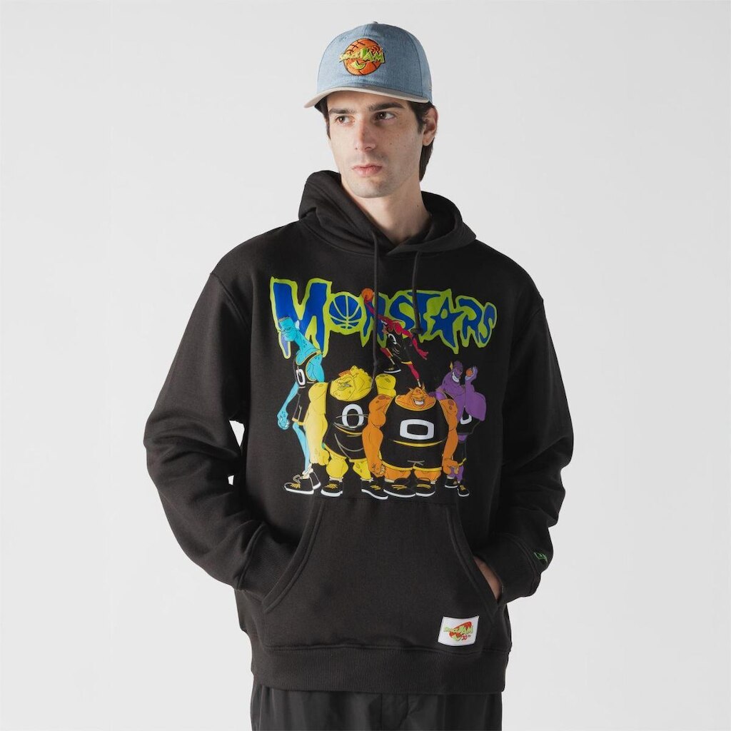 Moletom New Era Canguru Fechado Space Jam Preto