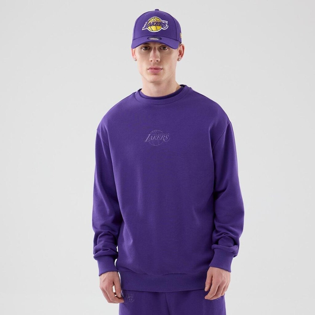 MOLETOM NEW ERA CARECA LOS ANGELES LAKERS ROXO