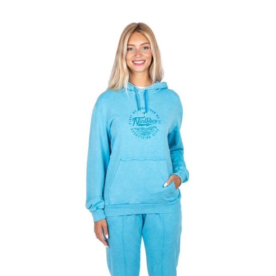 Moletom Nicoboco Feminino Canguru Yavanna Azul(76193) Zattini