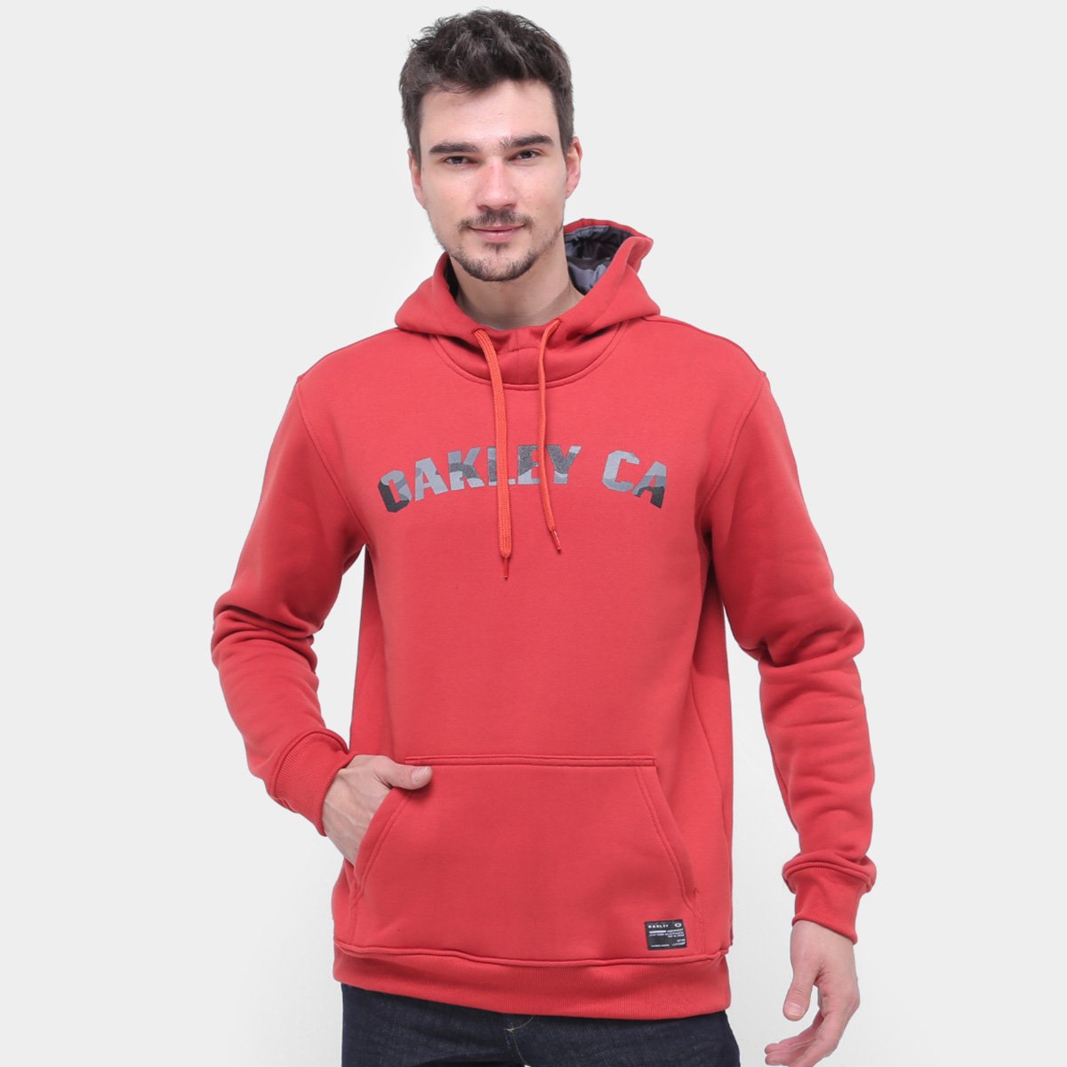 Moletom Oakley O-Classic Camo Masculino - Vermelho Menor preço em Moletom Oakley O-Classic Camo Masculino - Vermelho
