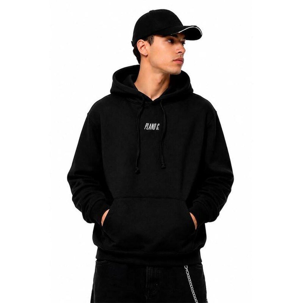 Moletom Plano C Canguru Classic Preto