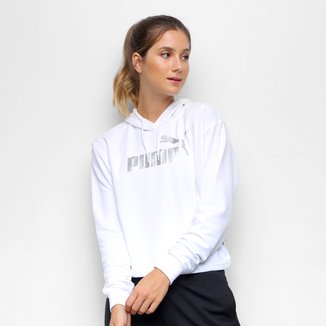 Moletom Puma Ess Metalic Cropped Hoody Tr Feminino