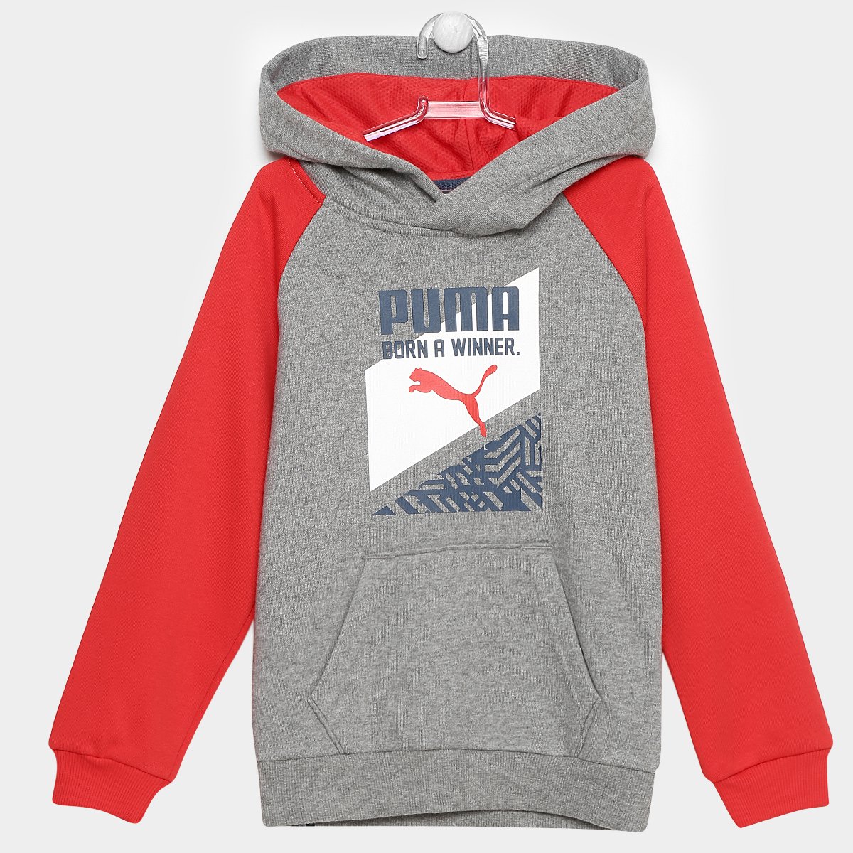 red graphic moletom com capuz