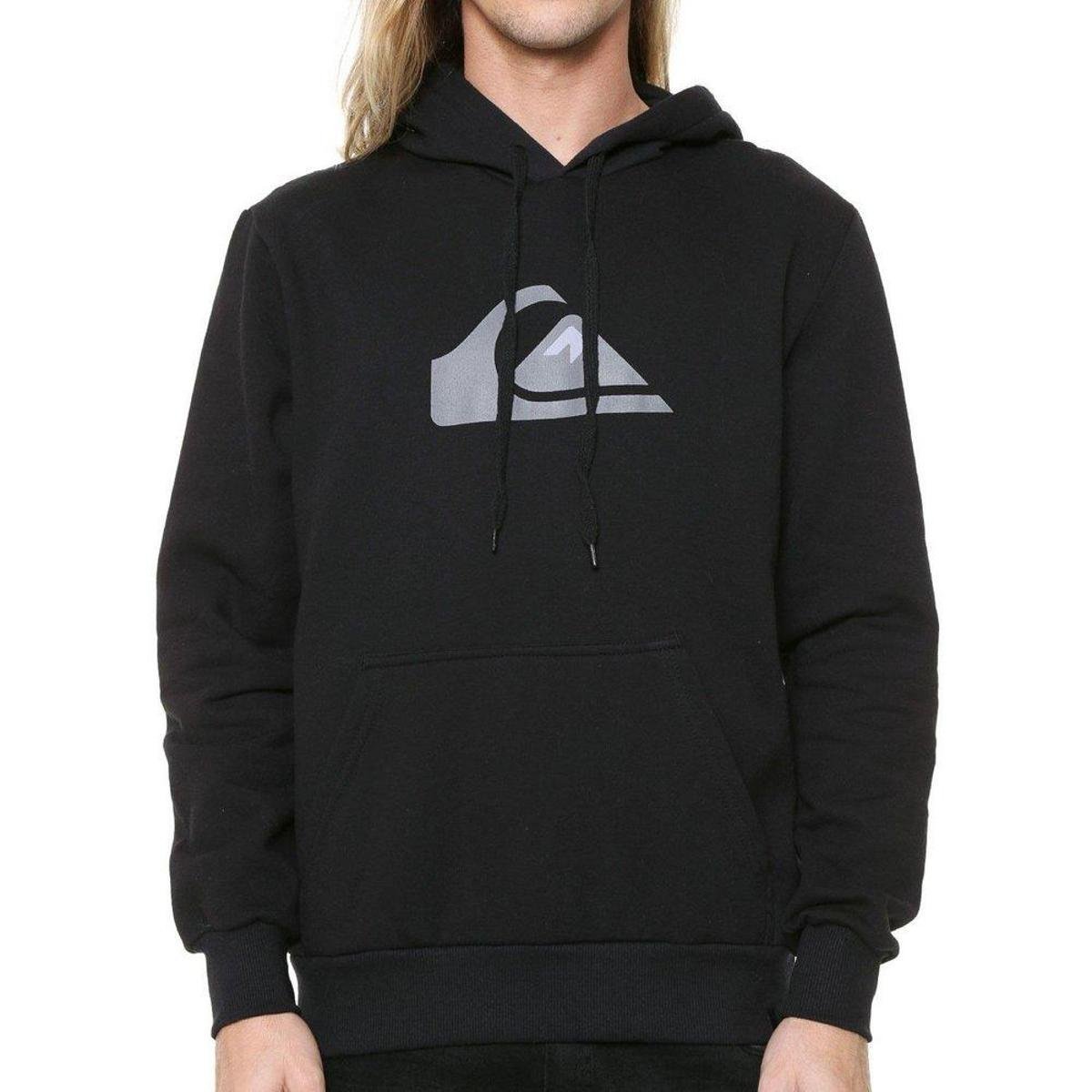 Moletom Quiksilver Big Logo Hood - Preto Menor preço em Moletom Quiksilver Big Logo Hood - Preto