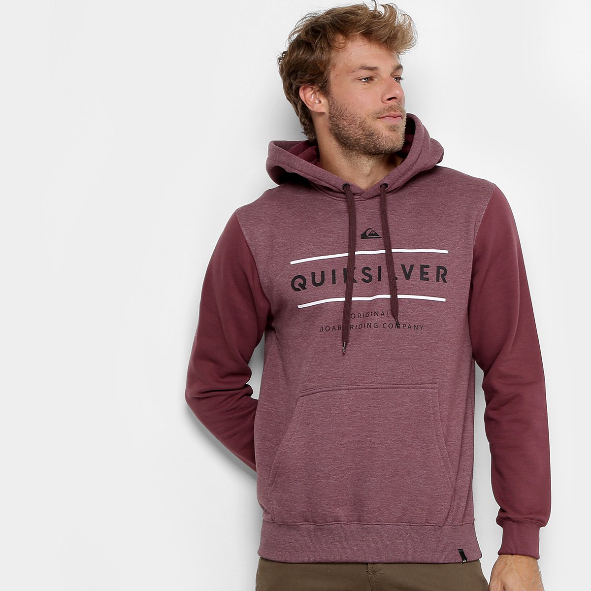 Moletom Quiksilver Canguru Reverso Surfo Masculino Zattini