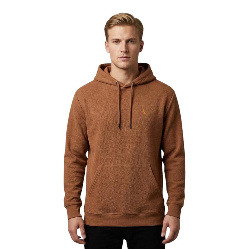 Moletom Reserva Hoodie Textura Jalapao Masculino Marrom