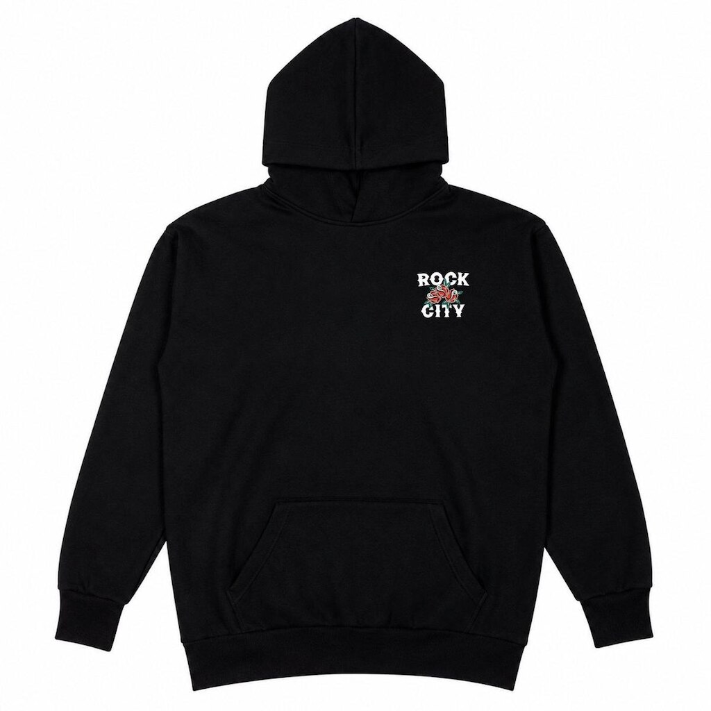 Moletom Rock City Rosas Marchioros Premium 3 Cabos Preto