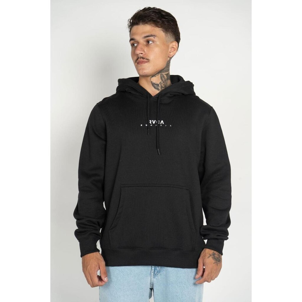 Moletom RVCA Fech Haru 300G Preto Moletom RVCA Fech Haru 310G Preto-Preto-G